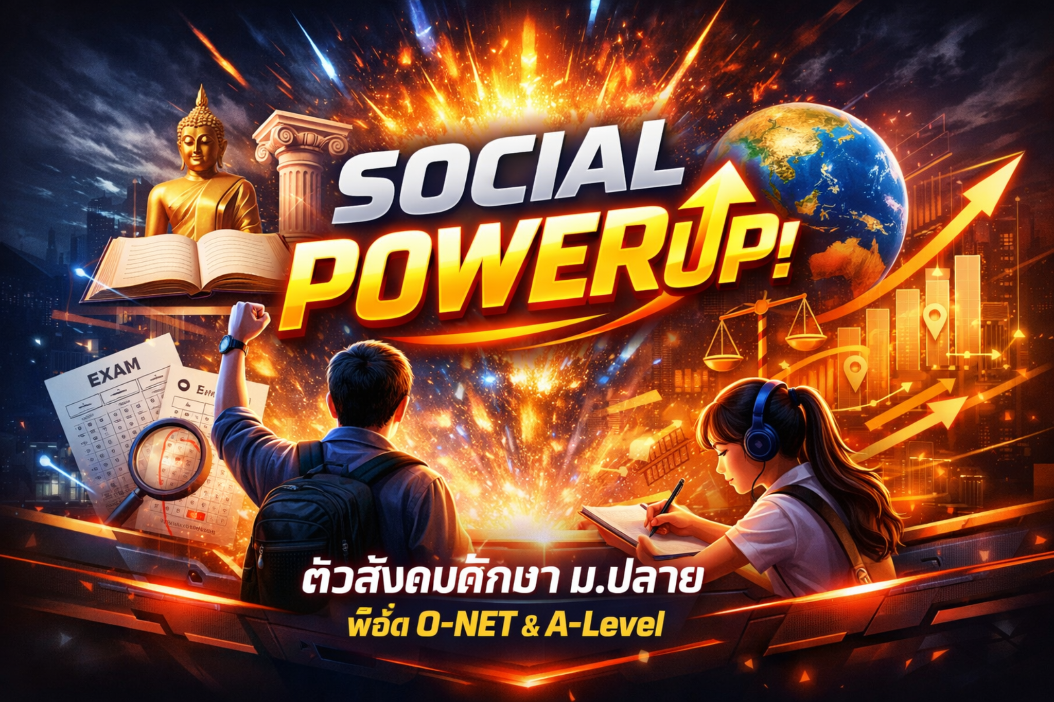 Social Power Up! ติวสังคมศึกษา ม.ปลาย พิชิต O-NET & A-Level